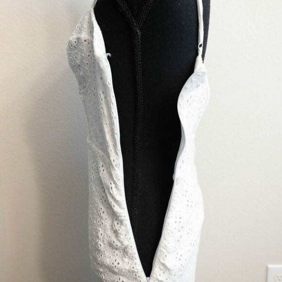 Jonathan Simkhai Eyelet Bustier White Ladies Size Medium Dress - Picture 5 of 11